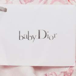 Baby Dior Pink Printed Cotton Dress and Shorts Set 36 M