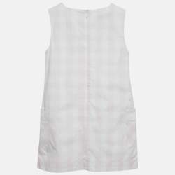 Christian Dior Kids Pink Checks Cotton A-Line Dress 6Yrs