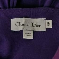 Dior Kids Purple Cotton Knit Sleeveless Dress 4 Yrs