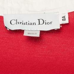 Dior Pink Cotton Pique Knit Emboss Detail Polo Dress 8 Yrs
