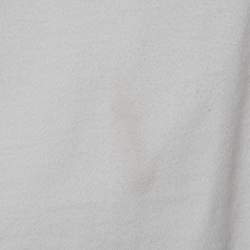 Pre Owned Dior Kids White Logo Embossed Cotton Crew Neck T-Shirt 4 Yrs