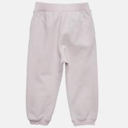 Pre Owned Baby Dior Pink Logo Print Cotton Knit Track Pants 36 M