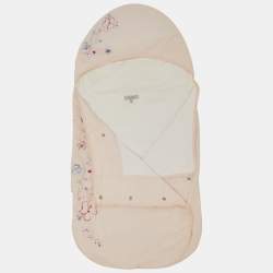 Baby Dior Light Pink Embroidered Cotton Sleeping Bag
