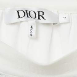 Dior Kids White Tulle Asymmetric Skirt 10 Yrs