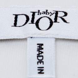 Pre Owned Baby Dior Off White Cotton Embroidered Sleeping Bag
