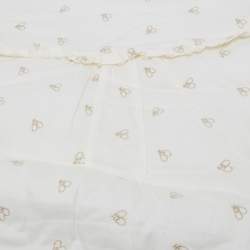 Pre Owned Baby Dior Off White Cotton Embroidered Sleeping Bag