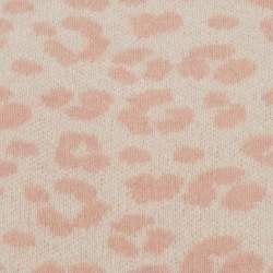 Pre Owned Baby Dior Light Pink Leopard Pattern Wool Knit Blanket