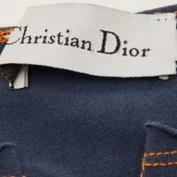 مملوكة مسبقًا تي شيرت قطن أطفال ديور أزرق كحلي بشعار وقلب 10 سنوات