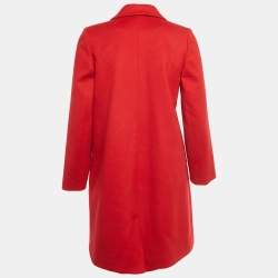 مملوكة مسبقًا Christian Dior Kids Red Felt Coat 12+Yrs