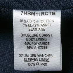 Pre Owned معطف غاباردين أزرق كحلي أطفال كريستيان ديور مزدوج الصفوف 4 سنوات