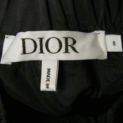 Pre Owned تنورة طويلة مبطنة نايلون أسود ديور 8 سنوات