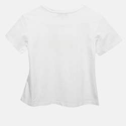 ممل وكة مسبقًا تيشيرت جيرسي مطرز بشعار أبيض من ديور للأطفال 8 سنوات