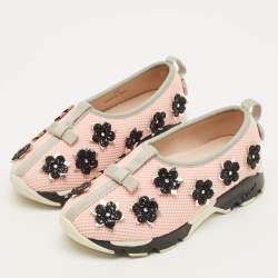 Pre Owned Dior Fusion Size 29  Pink Embellished Mesh Sneakers 