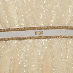 مملوكة مسبقًا Dior Kids Cream Jersey & Sequin Skater Dress 8 Yrs