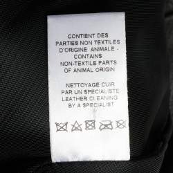 Pre Owned Christian Dior Kids Black Leather Zip-Up Jacket 6 Yrs