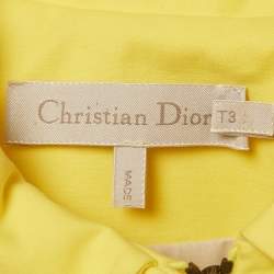 Pre Owned Christian Dior Girl Yellow Cotton Pleated Cape 3Yrs