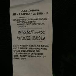 Pre Owned Dolce & Gabbana Kids Black/Green Foil Print Sweatpants 11/12 Yrs