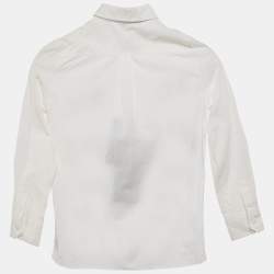 Pre Owned Dolce & Gabbana Kids White Cotton Long Sleeve Shirt 6 Yrs 