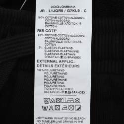Pre Owned Dolce & Gabbana Black Knit Logo Print Shorts 6-9 Month