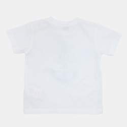 Pre Owned Dolce & Gabbana White Jersey Anchor Print T-Shirt 6-9 Month