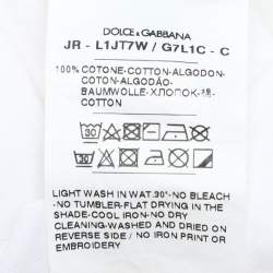 Pre Owned Dolce & Gabbana White Jersey Anchor Print T-Shirt 6-9 Month