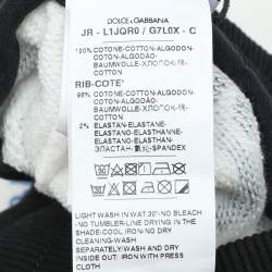 Pre Owned Dolce & Gabbana White Logo Print Knit Shorts 6-9 Month