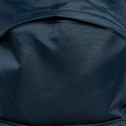 Pre Owned Dolce & Gabbana Blue Nylon  Logo Plaque Small Backpack