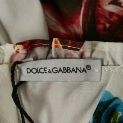 Dolce & Gabbana Kids White Shell Print Cotton Dress and Pants Set 12-18 M
