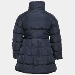 Pre Owned Dolce & Gabbana Kids Navy Blue Logo Applique Synthetic Puffer Jacket 9/10 Yrs 