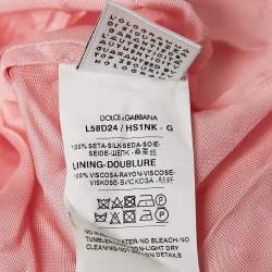 Dolce & Gabbana Pink Floral Print Silk Ruffled Dress 7/8 Yrs