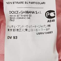 Dolce & Gabbana Pink Floral Print Silk Ruffled Dress 7/8 Yrs