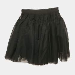 Pre Owned Dolce & Gabbana Kids Black Tulle Gathered Skirt 5 Yrs 