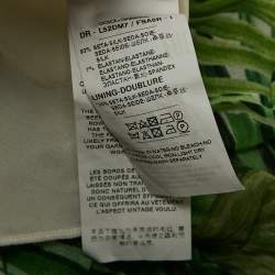 Pre Owned Dolce & Gabbana Green Tropical Print Silk Flounce Dress 7/8 Yrs