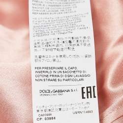 Dolce & Gabbana Kids Pink Lurex Bow Embellished Dress 5 Yrs 