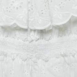 Dolce & Gabbana White Broderie Anglaise Cotton Ruffled Top 4 Yrs 