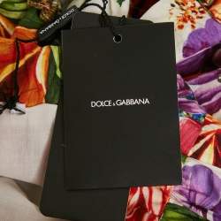 Pre Owned Dolce & Gabbana Kids Multicolor Floral Print Cotton Tiered Skirt 7/8 Yrs