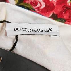 Pre Owned Dolce & Gabbana Multicolor Carretto Con Rose Print Cotton Flouce Dress 4 Yrs