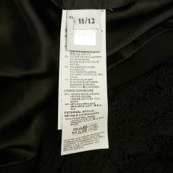 Pre Owned Dolce & Gabbana Kids Black Lace and Crepe Mini Dress 11/12Yrs