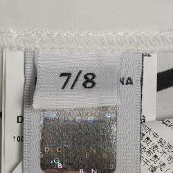 Pre Owned Dolce & Gabbana Kids White Butterfly Print Cotton Dress 7-8Years