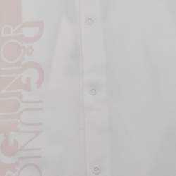 Pre Owned D&G Junior Logo Print White Jersey Romper 6/9 M