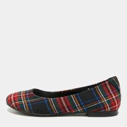 مملوكة مسبقًا Dolce & Gabbana Size 30  Multicolor Canvas Round Toe Ballet Flats