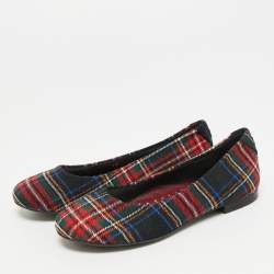 Pre Owned Dolce & Gabbana Size 30  Multicolor Canvas Round Toe Ballet Flats