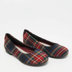 Pre Owned Dolce & Gabbana Size 30  Multicolor Canvas Round Toe Ballet Flats