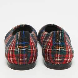 Pre Owned Dolce & Gabbana Size 30  Multicolor Canvas Round Toe Ballet Flats