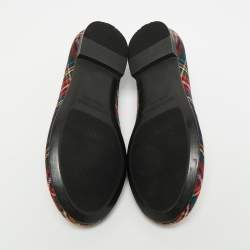 Pre Owned Dolce & Gabbana Size 30  Multicolor Canvas Round Toe Ballet Flats