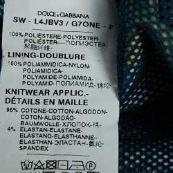 Pre Owned Dolce & Gabbana Blue/Red Majolica Print Synthetic Zip-Up Jacket 4 Yrs
