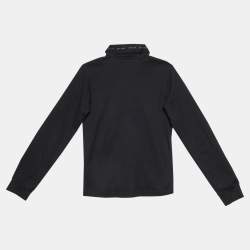 Pre Owned تي شيرت بولو قطن أسود بتفاصيل تطبيق D&G جونيور 12 سنة