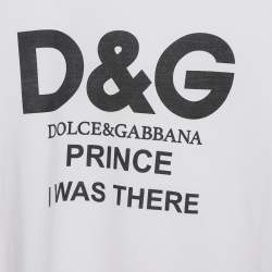 Pre Owned Dolce & Gabbana Kids White Logo Print Jersey T-Shirt 8/9Yrs 