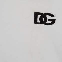 Pre Owned Dolce & Gabbana Kids White Logo Embroidered Cotton Sweatshirt 2 Yrs 