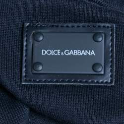 Pre Owned Dolce & Gabbana Kids Navy Blue Cotton Knit Shorts 6 Yrs